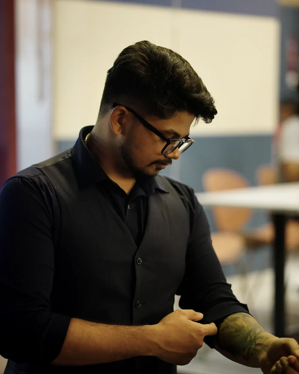 Varun Vinod at work during an event